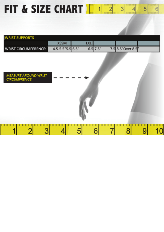 Occunomix Fit & Size Chart Printable pdf