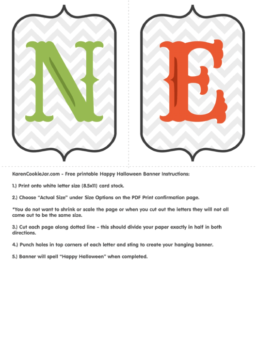 Happy Halloween Banner Banner Letter Template Printable pdf