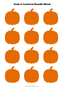 Jack-o'-lantern Orange Pumpkin Coloring Sheet