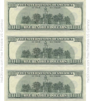 One Hundred Dollar Bill Template - Back