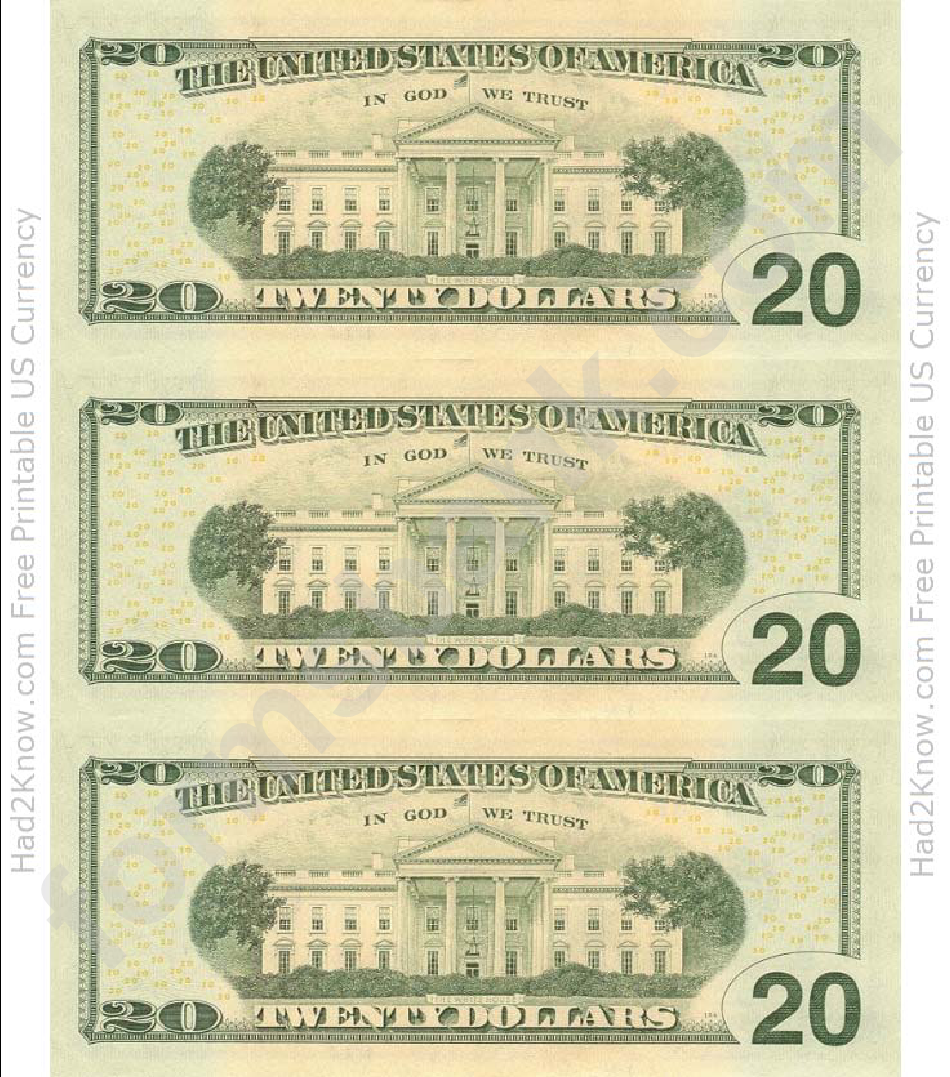 Printable 20 Dollar Bill Printable Word Searches