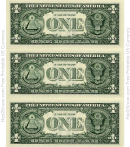 One Dollar Bill Template - Back