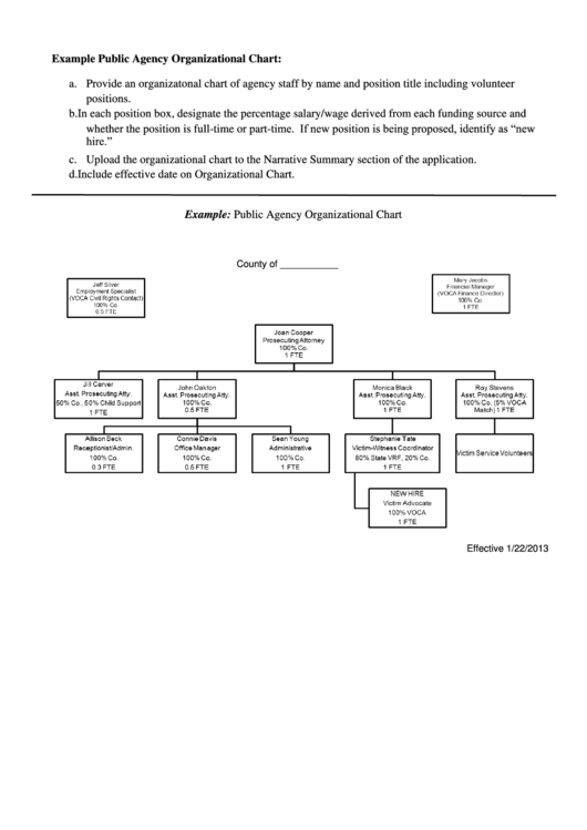 Example Public Agency Organizational Chart Printable pdf