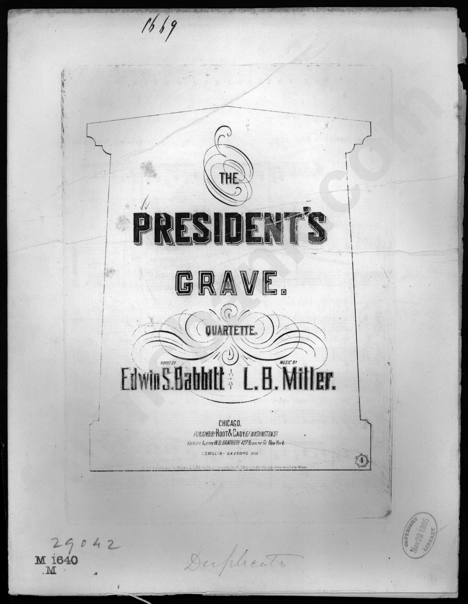 The President Grave By Miller - Piano Sheet Music