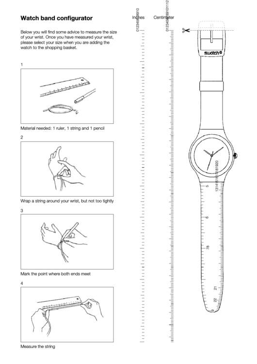 Printable Watch Band Size Chart