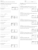 Transformations Of Parent Functions Worksheet Date