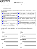 Form Stec-cc - Construction Contract Exemption Certificate