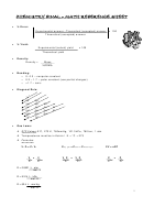 Chemistry Math Reference Sheet