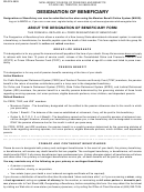 Form Eb-0214-0809 - Designation Of Beneficiary Form - State Of New Jersey