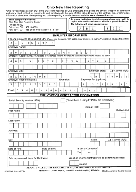 New Hire Forms Printable