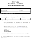 Aircraft Registration Information Form - Washington