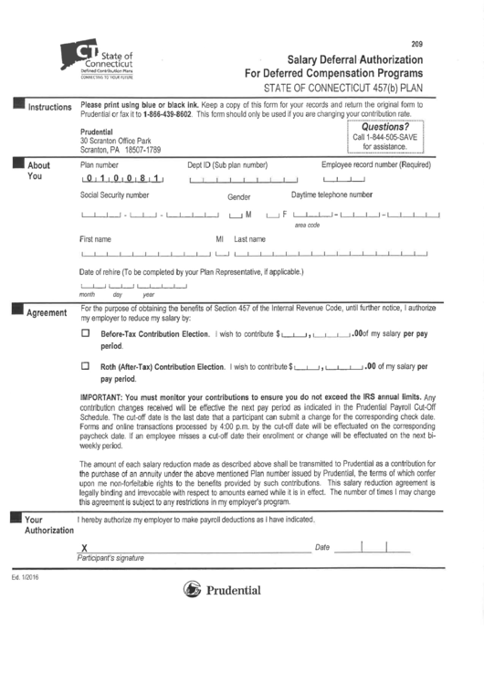 Prudential Contribution Rate Change Printable pdf