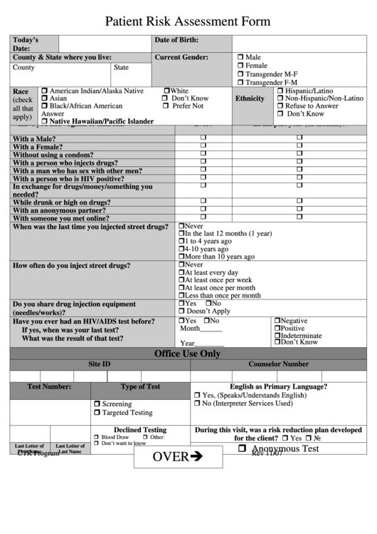 Hiv Testing Consent Printable pdf
