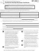 Fillable Contractor Exempt Form Printable pdf