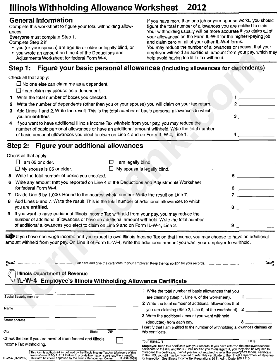 Form W-4 2012 - Working World Staffing Services