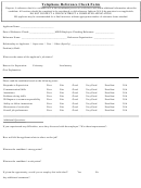 Telephone Reference Check Form