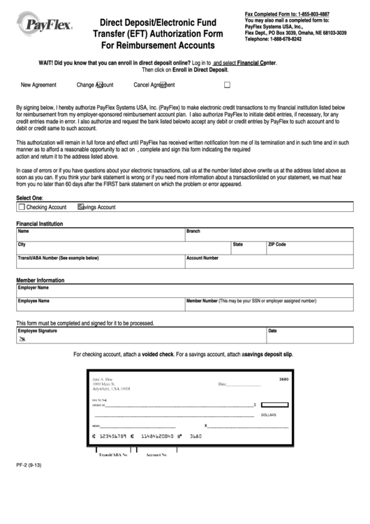 Fillable Direct Deposit Authorization Form Printable pdf
