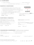 Scientific Notation Standard Form Worksheet