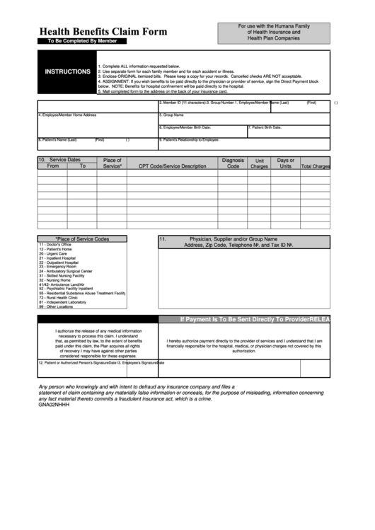 Humana Claim Form Rogers Benefit Group printable pdf download