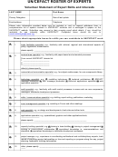 Roster Of Experts Application Form