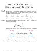 Carboxylic Acid Derivatives: Nucleophilic Acyl Substitution Printable pdf