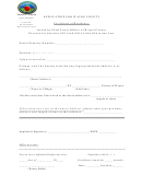 Certificate Of Residency Application