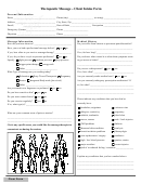 Therapeutic Massage - Client Intake Form