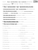 Past Tense Form Spanish Language Worksheet