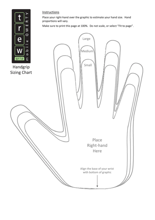 Trewgrip Handgrip Sizing Chart Printable pdf