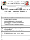 Fire Safety Field Inspection Checklist - Los Angeles County Fire