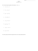 Algebra Standard Form Worksheet