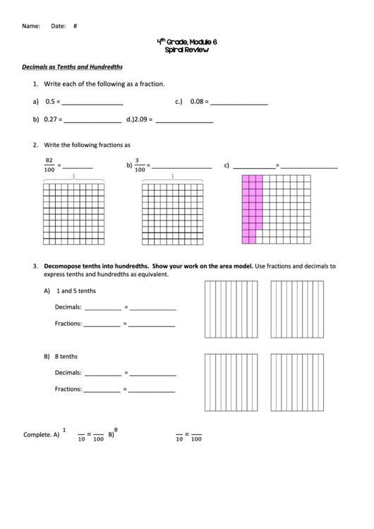 Decimals Worksheet Printable Pdf Download