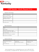 Kentucky Aarp Speaker / Booth Request Form