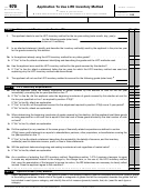 Form 970 (rev. November 2012) Application To Use Lifo Inventory Method
