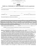 Request For Bond Form - Pennsylvania
