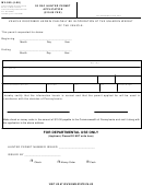 Pennsylvania Form Mv-590 (4-08) 20 Day Hunter Permit Application