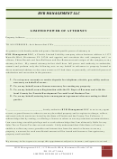 Limited Power Of Attorney Printable pdf
