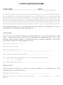Client Questionnaire Printable pdf