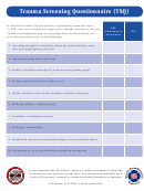 Trauma Screening Questionnaire (Tsq) Template Printable pdf