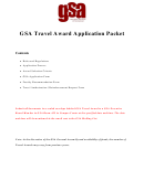 Gsa Travel Award Application Packet
