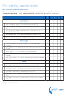 Pre-training/post-training Questionnaire Template