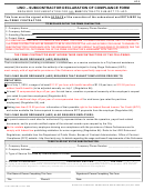 Subconractor Declaration Of Compliance Form