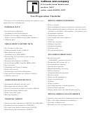 Tax preparation documents checklist
