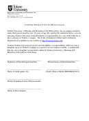 Liability Release Form For Minor Guests