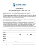 Synergy Fields Release/liability And Athlete Info Form