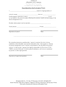 Guardianship Authorization Form