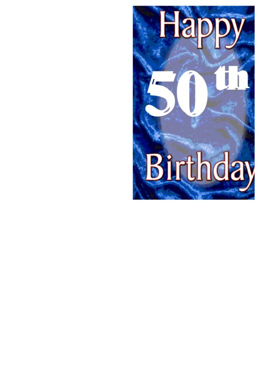 Happy 50th Birthday Card Printable pdf