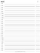 Monday Hourly Planner Template
