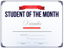 Student Of The Month - December
