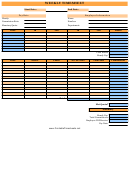 Weekly Timesheet Template - Orange And Blue